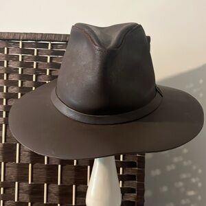 Henschel Hat Co. USA Leather Cow Hide Hat 3”Brim  Size Small Miramichi Dakota